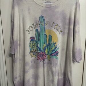 Joshua Tree Graphic Tee in Lavender Tie-Dye